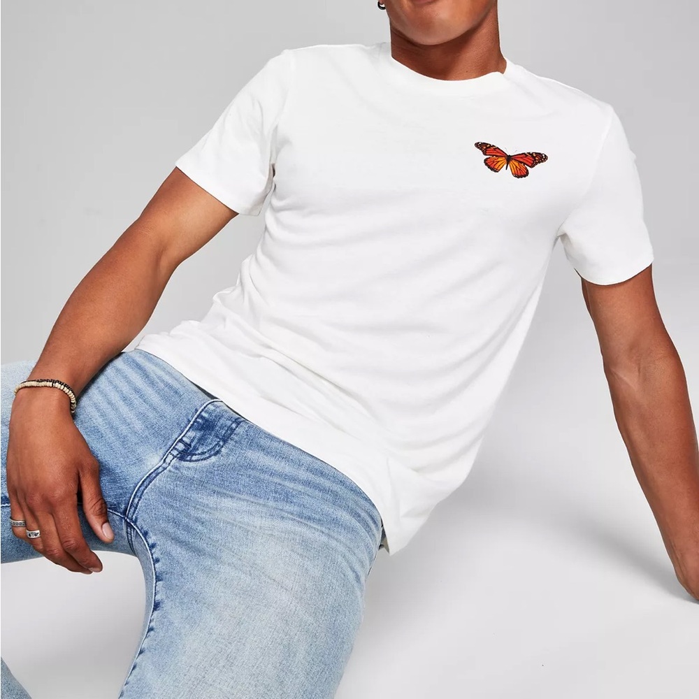And Now This Men's Butterfly Crewneck T-Shirt, Size XXL New w/Tag